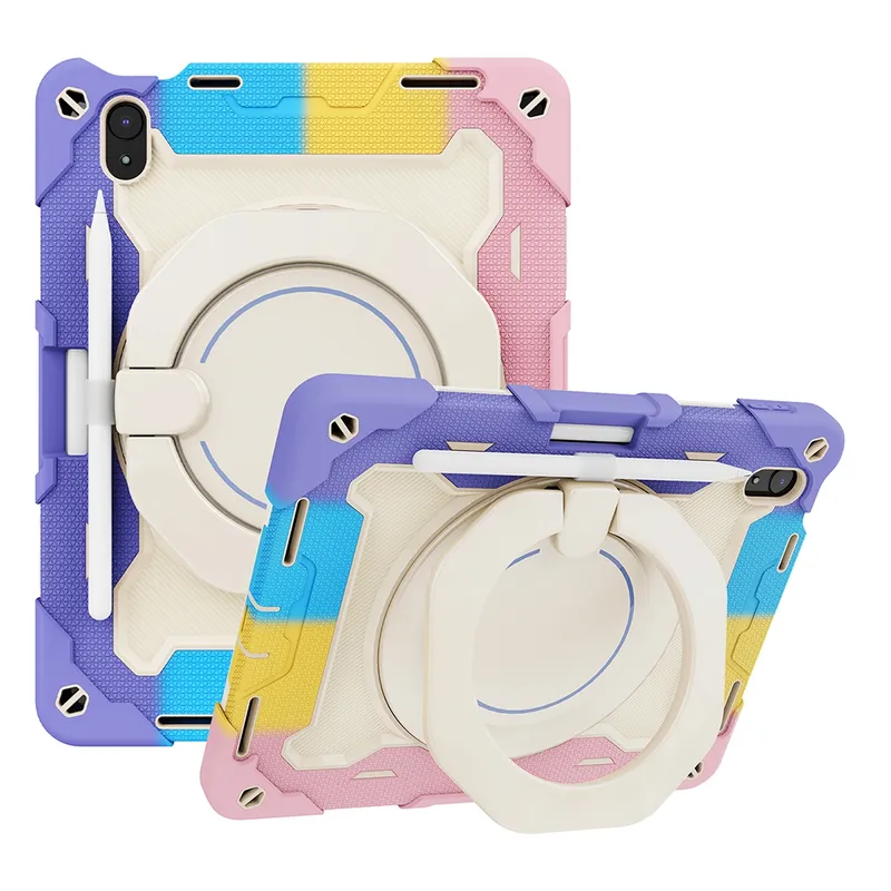 Armor Shockproof Handle Ring Rotation Case Cover for iPad (2022) / iPad (2025)