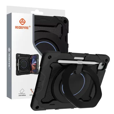 Armor Shockproof Handle Ring Rotation Case Cover for iPad Air 13 (2024) / Air 13 (2025) / Air 13 (2026)