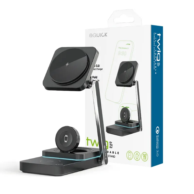 iQuick Twig T6 3 in 1 Foldable Wireless Charger Stand