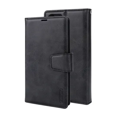 Hanman 2 in 1 Detachable Flip Leather Wallet Case With Magnetic Ring for Samsung Galaxy S25 Edge