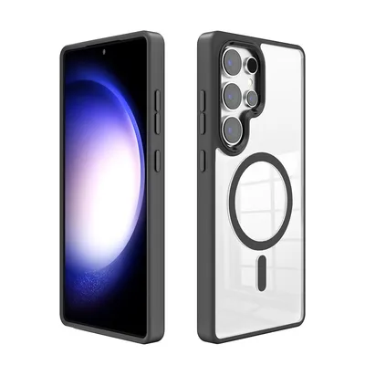 Redefine Metal Camera Lens Transparent Case Cover With Magnetic Ring for Samsung Galaxy S25 Edge