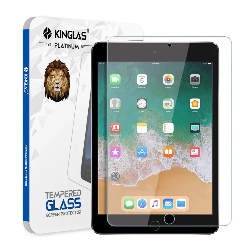 Kinglas Tempered Glass Screen Protector For iPad 9.7 (2017) / 9.7 (2018) / Air 1 / Air 2 / Pro 9.7 (2016)
