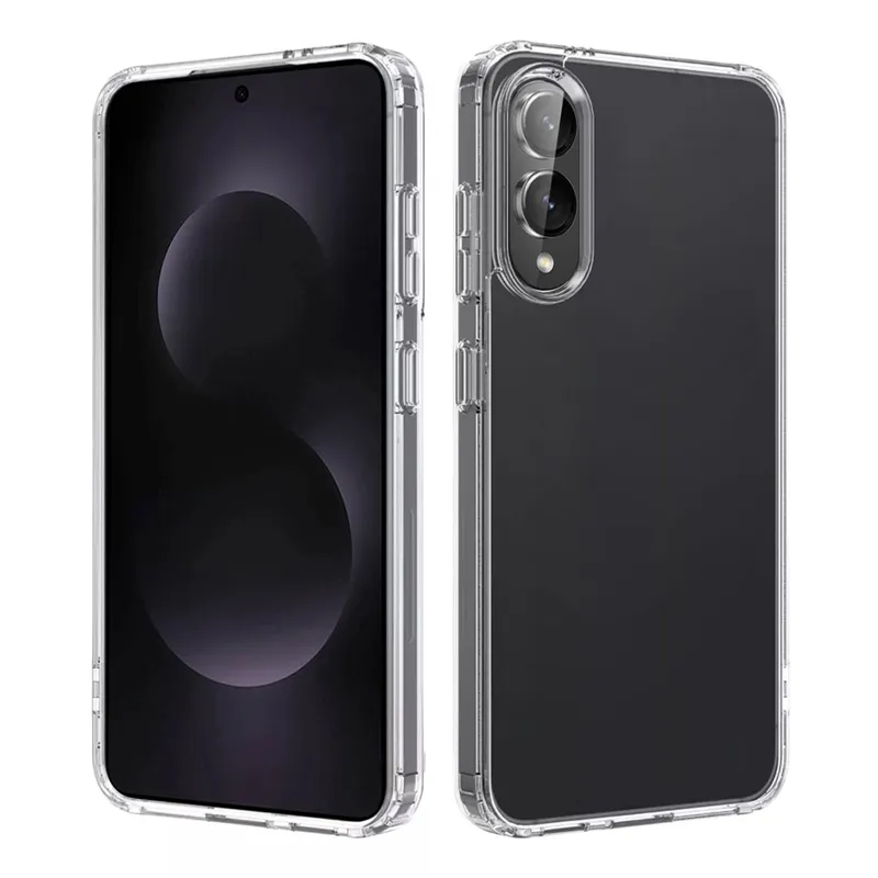 High Quality Acrylic + TPU Hybrid Transparent Case Cover for Samsung Galaxy S25 Edge
