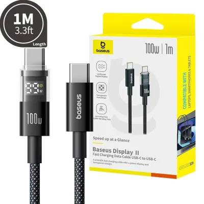 Baseus Display 2 Fast Charging Data Cable USB-C to USB-C 100W 1M