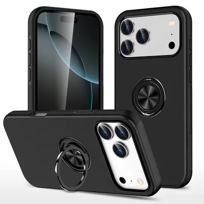 iPhone 17 Pro Max Magnetic Ring Holder Shockproof Case Cover