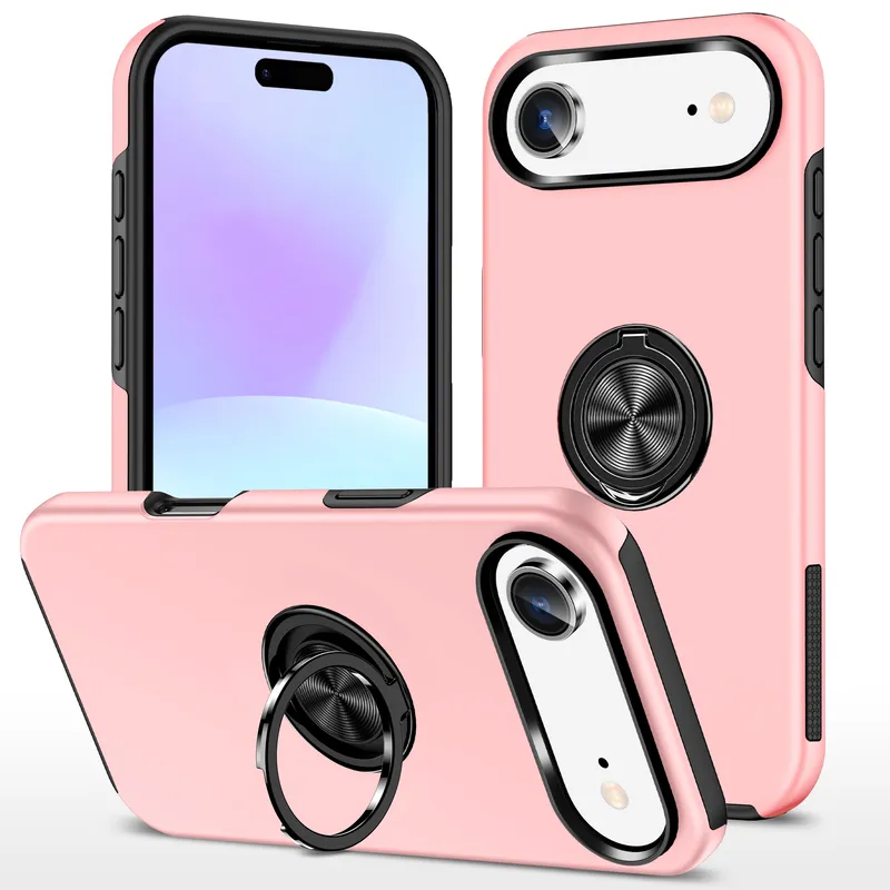 iPhone 17 Air Magnetic Ring Holder Shockproof Case Cover