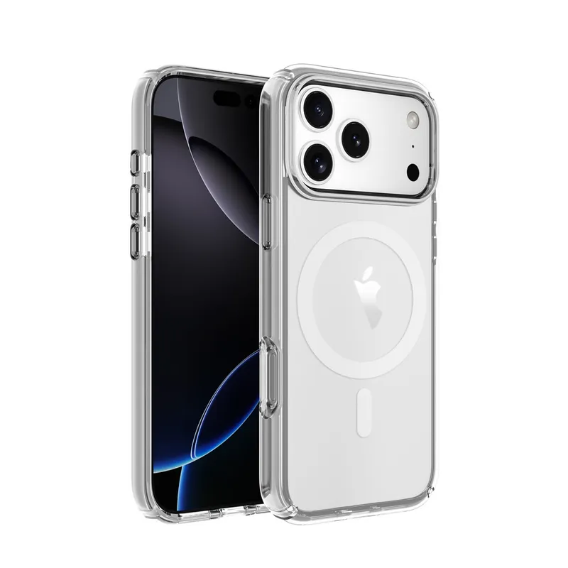 iPhone 17 Air UTIA Ultimake Shockproof Transparent Case Cover With Magnetic Ring