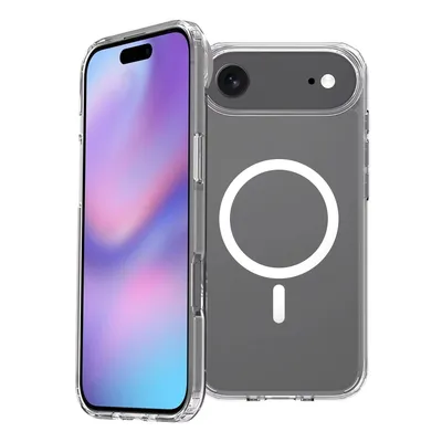 iPhone 17 Air High Quality Acrylic + TPU Hybrid Transparent Case Cover With Magnetic Ring