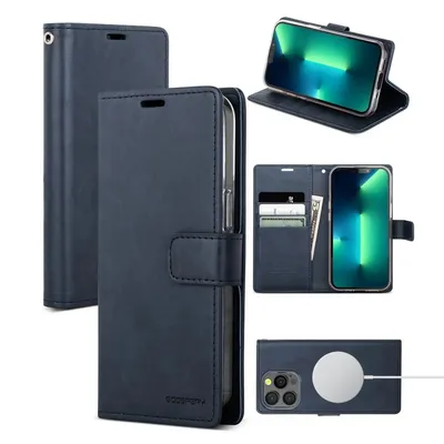 iPhone 17 Air Mercury Blue Moon Diary Case With Magnetic Ring