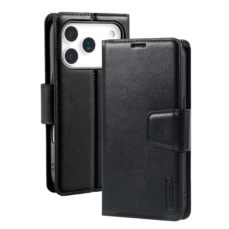 iPhone 17 Pro Max Hanman PU Flip Leather Wallet Case