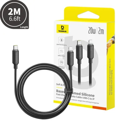 Baseus Foamed Silicone Fast Charging Data Cable USB-C to iPhone 20W (2m)