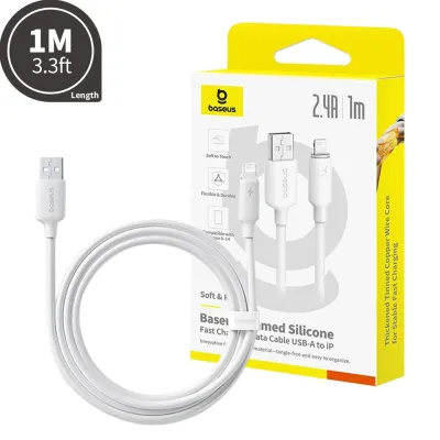 Baseus Foamed Silicone Fast Charging Data Cable USB-A to iPhone 2.4A (1m)