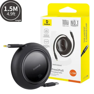 Baseus Free2Pull Mini Retractable Charging Cable USB-C to USB-C 100W 1.5M