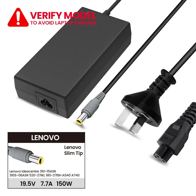 Laptop Power Adapter LO150195USB For LLenovo Ideacentre 310-15ASR 310S-08ASR 520-27IKL 910-27ISH A540 A740 (Lenovo Slim Tip)