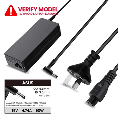 Laptop Power Adapter AS901904530 For Asus PRO B8430U P2440U P2520L P2540U P4540U P5430U Asus Zenbook UX51VZ (With Pin Inside)