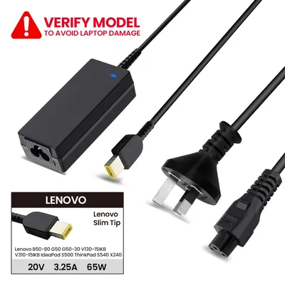 Laptop Power Adapter LO65200USB For Lenovo B50-80 G50 G50-30 V130-15IKB V310-15IKB IdeaPad S500 ThinkPad S540 X240 (Lenovo Slim Tip)