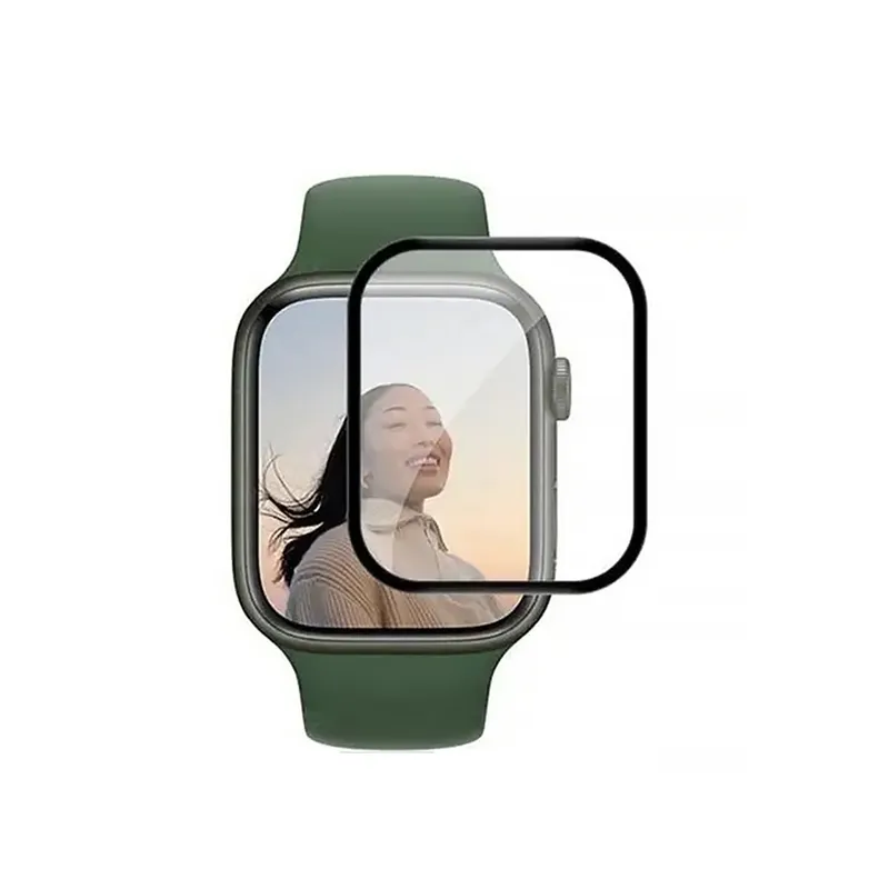 Kinglas 2.5D Full Coverage Silk Printing Black Edge Tempered Glass Screen Protector For iWatch Series 10 42MM (2024)