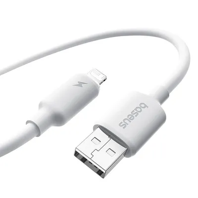 Baseus Foamed Silicone Fast Charging Data Cable USB-A to iPhone 2.4A (2m)
