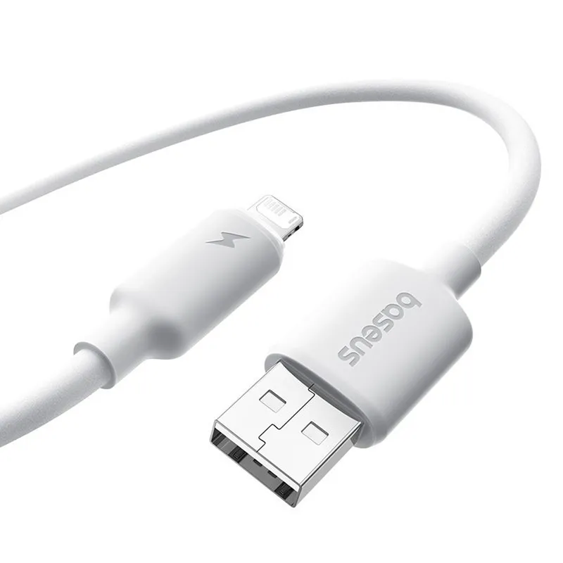 Baseus Foamed Silicone Fast Charging Data Cable USB-A to iPhone 2.4A (2m)