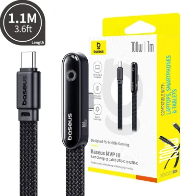 Baseus MVP 3 Fast Charging Cable USB-C to USB-C 100W 1M for 15 / 16 / 17 Series