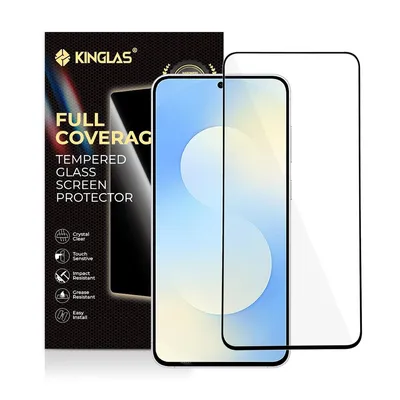 Kinglas 2.5D Full Coverage Silk Printing Black Edge Tempered Glass Screen Protector For Samsung Galaxy S26