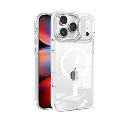 REDEFINE Lens Flip Stand Transparent Magsafe Case for iPhone 17 Pro - TransParent