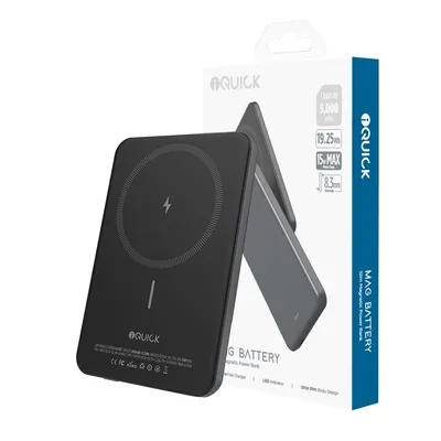 iQuick Magnetic Wireless Fast Charge Power Bank 5000mAh 19.25W