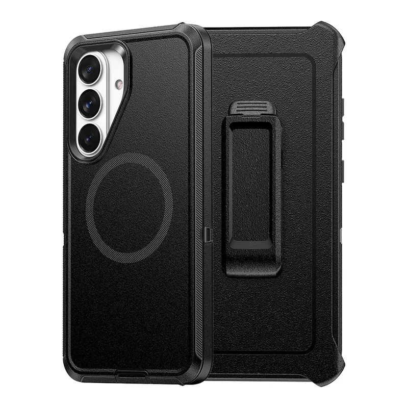 Shockproof Robot Armor Hard Plastic Case Cover with Belt Clip with Magnetic Ring for Samsung Galaxy S26 Plus