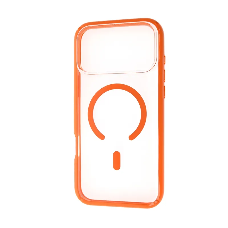 iPhone 17 Pro Max Dual Color Shockproof Transparent Case Cover With Magnetic Ring