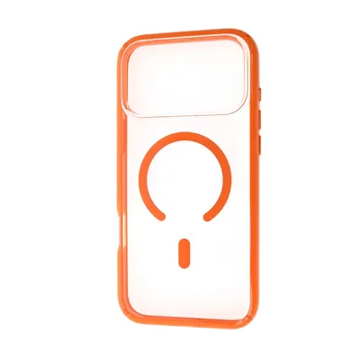 iPhone 17 Pro Dual Color Shockproof Transparent Case Cover With Magnetic Ring