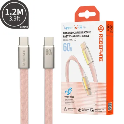 REDEFYNE USB-C to USB-C Braided Core Silicone Fast Charging Cable 1.2MM
