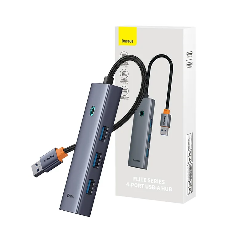 Baseus Flite Series 4-Port HUB Docking Station (USB-A to USB3.0*4)