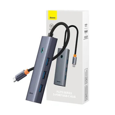 Baseus Flite Series 5-Port HUB Docking Station (USB-C to HDMI4K@30Hz1+USB 3.04)