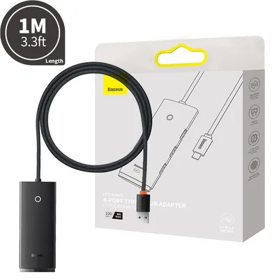 Baseus Lite Series 4-Port USB-C HUB Adapter 1m (USB-C to USB 3.0*4 )