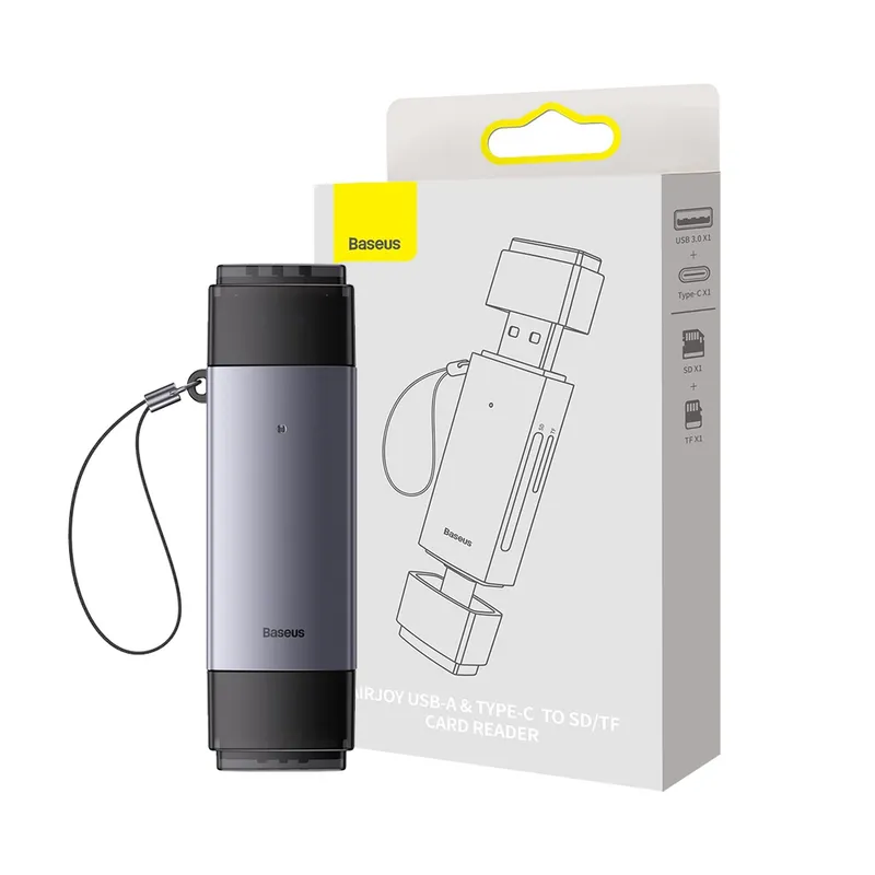 Baseus Lite Series USB-A & USB-C to SD/TF Card Reader