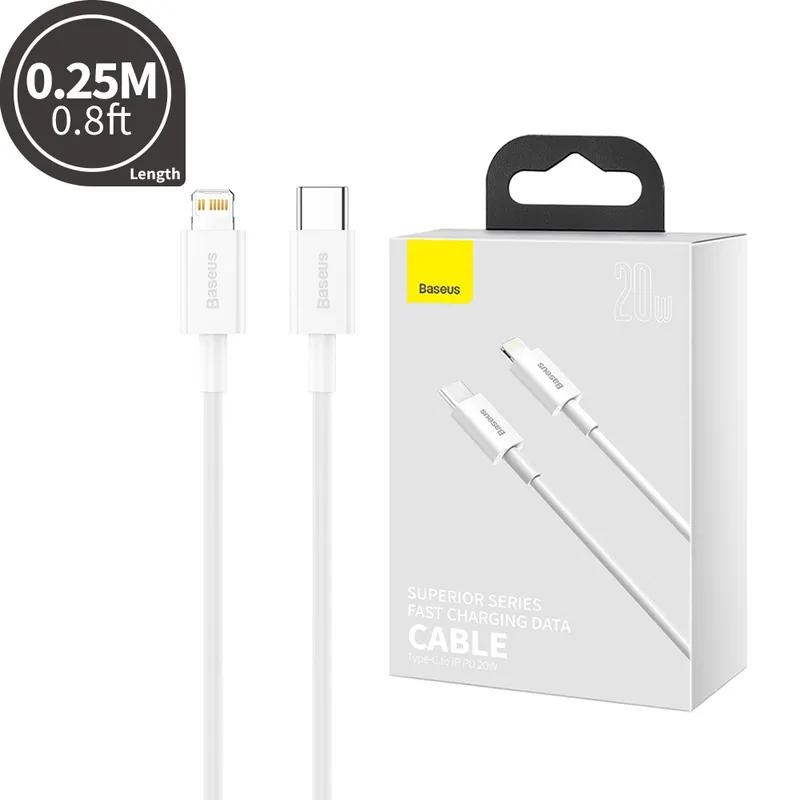Baseus Superior Series Fast Charging Data Cable USB-C to iPhone PD 20W 0.25M