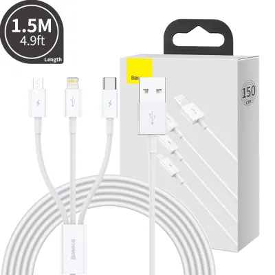 Baseus Superior Series Fast Charging Data Cable USB to Micro-USB & Lightning & USB-C 3.5A 1.5m