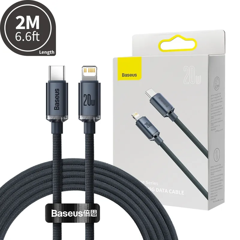 CW-FXP Baseus Crystal Shine Series Fast Charging Data Cable USB-C to iPhone 20W 2m