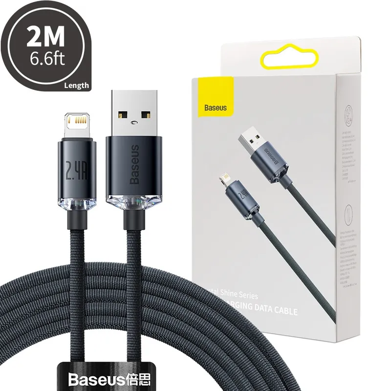 CW-FXP Baseus Crystal Shine Series Fast Charging Data Cable USB to iPhone 2.4A 2m