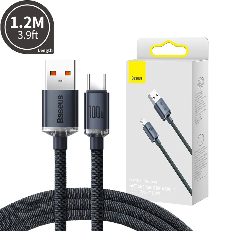 CW-FXP Baseus Crystal Shine Series Fast Charging Data Cable USB to USB-C 100W 1.2m
