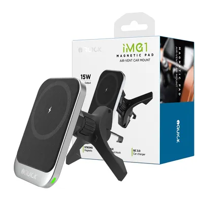 iQuick iMG1 Magnetic Pad Air-vent Car Mount 15W