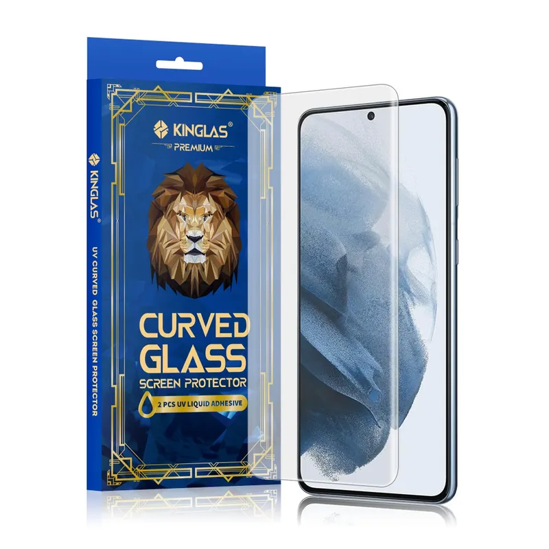Kinglas 3D Curved UV Tempered Glass Screen Protector For Samsung Galaxy S23 Plus (2 PCS UV Liquid Adhesive)