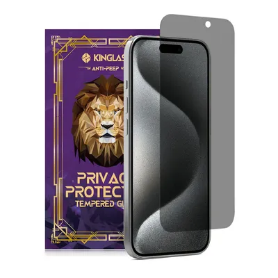 Kinglas Privacy Tempered Glass Screen Protector For iPhone 14 Pro Max