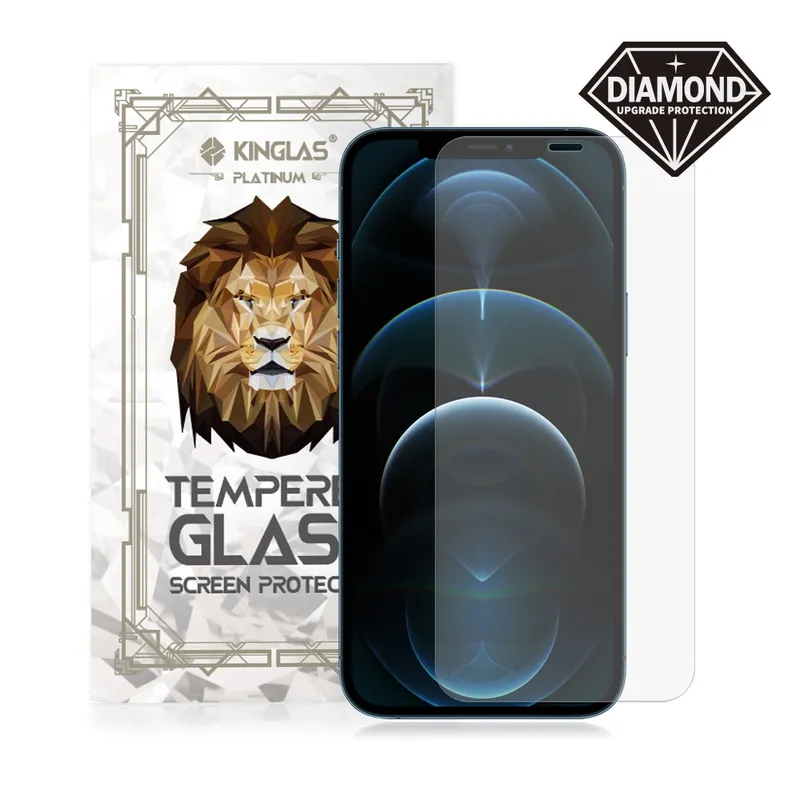 Kinglas Tempered Glass Screen Protector For iPhone 12 / 12 Pro (Diamond Glass & Japan Glue Upgrade)