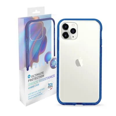 PC Transparent Shockproof Case Cover for iPhone 12 mini (5.4'')-Blue