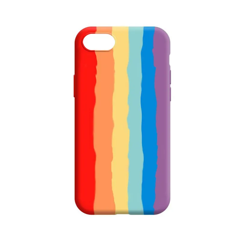 Rainbow Liquid Silicone Case Cover for iPhone 7 Plus / 8 Plus