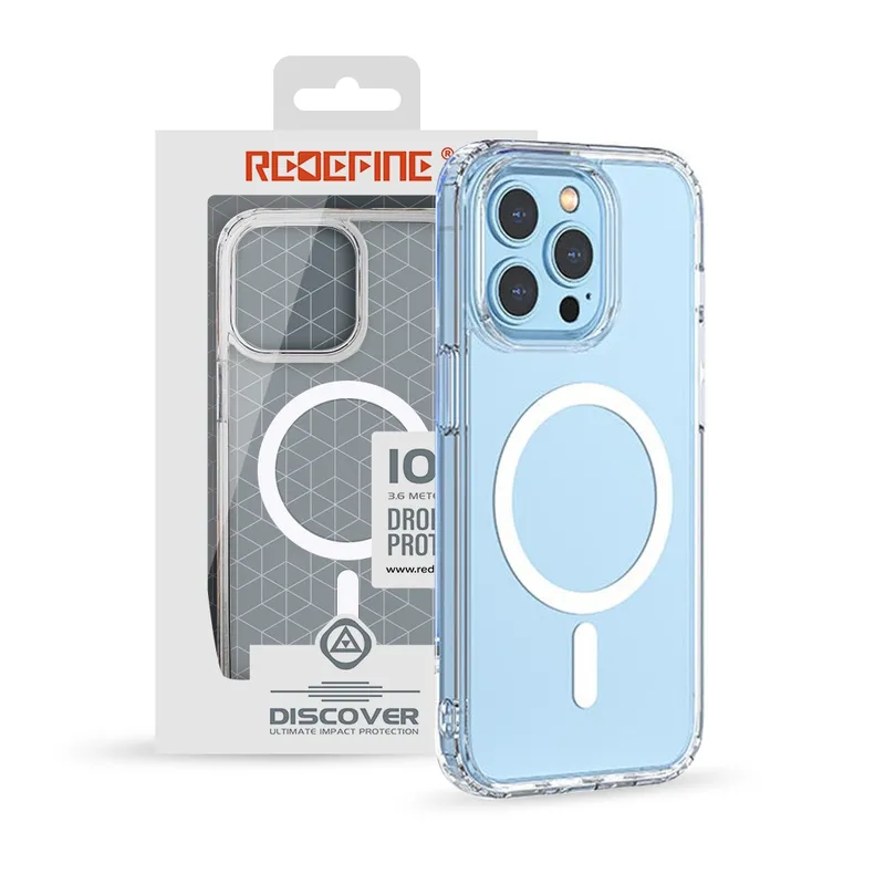 Redefine Heavy Duty Transparent Case Cover With Magnetic Ring for iPhone 13 Pro