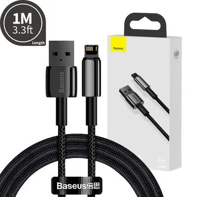 Baseus Tungsten Gold Fast Charging Data Cable USB to iPhone 2.4A 1m
