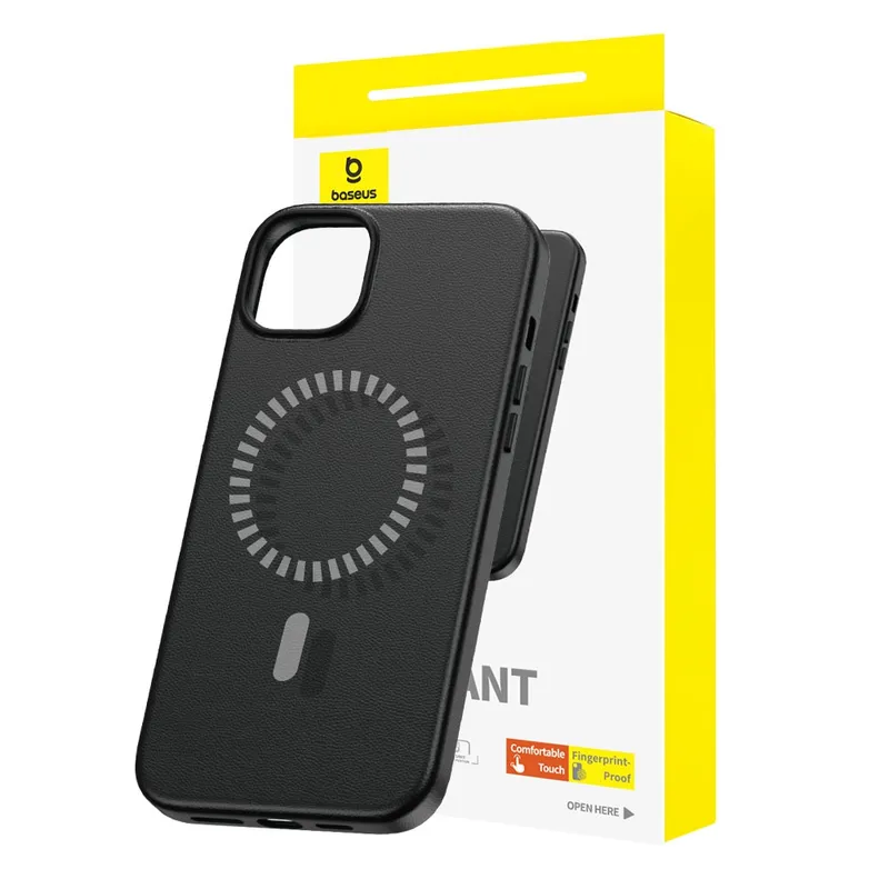 Baseus Fauxther Series Phone Case Cover With Magnetic Ring for iPhone 14 Pro Max-Cluster