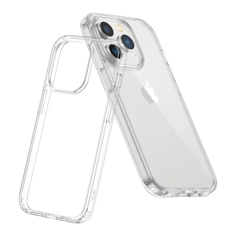 iPhone 15 Pro High Quality Acrylic + TPU Hybrid Transparent Case Cover